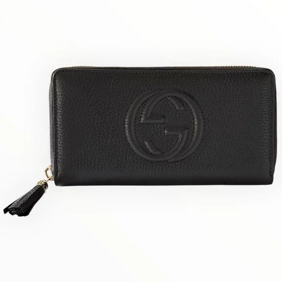 Gucci Soho Black Leather Zip Around Wallet | Box & Dust Bag - Picture 2 of 6